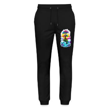 High waves 03 - Stanley/Stella Mover Unisex Organic Jogging Trousers - black - Front - Marisol (170cm) & Nik (191cm)