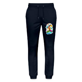 High waves 04 - Stanley/Stella Unisex Bio Jogginghose Mover  - Navy - Vorne - Marisol (170cm) & Nik (191cm)