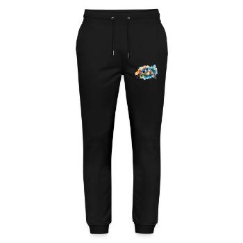 A water turtle in colorful watercolor style - Stanley/Stella Mover Unisex Organic Jogging Trousers - black - Front - Marisol (170cm) & Nik (191cm)