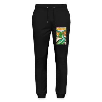 Winterdorf Winter Village - Stanley/Stella Mover Unisex Organic Jogging Trousers - black - Front - Marisol (170cm) & Nik (191cm)