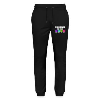 Bald Mama VORHERSAGE 2026 Lustiges - Stanley/Stella Unisex Bio Jogginghose Mover  - Schwarz - Vorne - Marisol (170cm) & Nik (191cm)