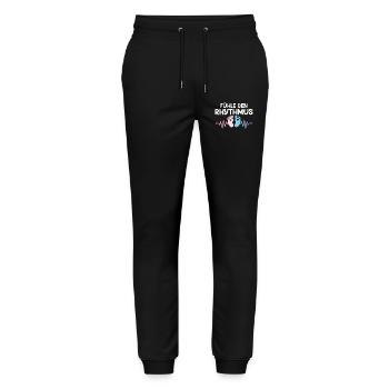 Expectant Mom FEEL THE RHYTHM Funny - Stanley/Stella Mover Unisex Organic Jogging Trousers - black - Front - Marisol (170cm) & Nik (191cm)
