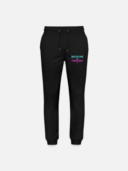 Discipline Equals Freedom Pixel Art - Stanley/Stella Mover Unisex Organic Jogging Trousers - black