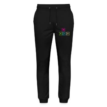 Zocken Computerspieler Zocker Gaming Gamer - Stanley/Stella Unisex Bio Jogginghose Mover  - Schwarz - Vorne - Marisol (170cm) & Nik (191cm)