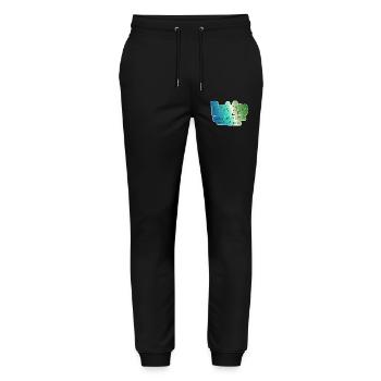 Raus in die Natur Realwelt Verbinden - Stanley/Stella Unisex Bio Jogginghose Mover  - Schwarz - Vorne - Marisol (170cm) & Nik (191cm)