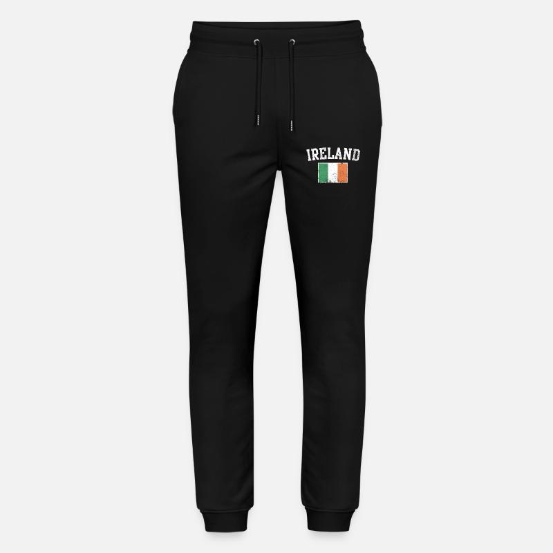Emblème Varsity du drapeau irlandais - Pantalon de jogging bio MOVER Stanley/Stella unisexe - noir