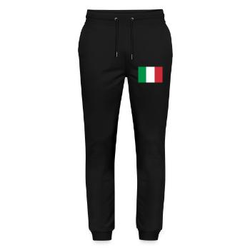 Italien Tricolor Flagge - Stanley/Stella Unisex Bio Jogginghose Mover  - Schwarz - Vorne - Marisol (170cm) & Nik (191cm)