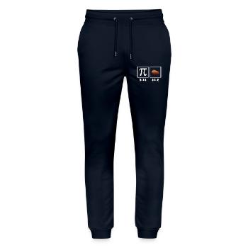 Pi Day Pie - Stanley/Stella Mover Unisex Organic Jogging Trousers - navy - Front - Marisol (170cm) & Nik (191cm)