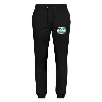 L’Espagne et le Salvador drapeaux 100 % géniaux - Pantalon de jogging bio MOVER Stanley/Stella unisexe - noir - Devant - Marisol (170cm) & Nik (191cm)