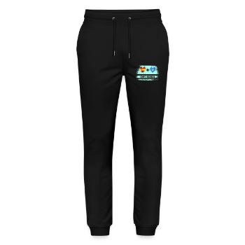 Spain and Somalia flag 100% genius - Stanley/Stella Mover Unisex Organic Jogging Trousers - black - Front - Marisol (170cm) & Nik (191cm)