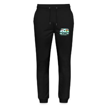 Ghana und die Niederlande 100% Genius Flagge - Stanley/Stella Unisex Bio Jogginghose Mover  - Schwarz - Vorne - Marisol (170cm) & Nik (191cm)