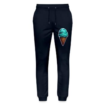 Glace Ontueuse dans son Cornet - Pantalon de jogging bio MOVER Stanley/Stella unisexe - marine - Devant - Marisol (170cm) & Nik (191cm)