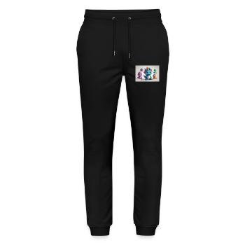 monster 8 - Stanley/Stella Mover Unisex Organic Jogging Trousers - black - Front - Marisol (170cm) & Nik (191cm)