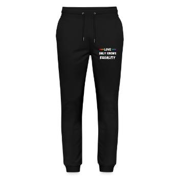 Love only knows equality - Stanley/Stella Mover Unisex Organic Jogging Trousers - black - Front - Marisol (170cm) & Nik (191cm)