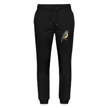 Bluebird – Farben der Freiheit - Stanley/Stella Unisex Bio Jogginghose Mover  - Schwarz - Vorne - Marisol (170cm) & Nik (191cm)