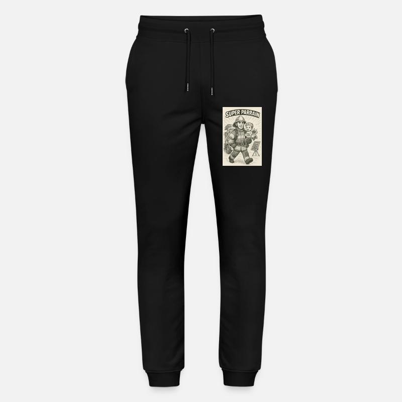 Super Parrain pompiers - Pantalon de jogging bio MOVER Stanley/Stella unisexe - noir