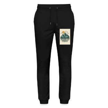 4 - Pantalon de jogging bio MOVER Stanley/Stella unisexe - noir - Devant - Marisol (170cm) & Nik (191cm)
