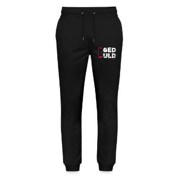 Patience – not my core competence Statement - Stanley/Stella Mover Unisex Organic Jogging Trousers - black - Front - Marisol (170cm) & Nik (191cm)