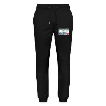 Liebe ist Schwanenherz - Stanley/Stella Unisex Bio Jogginghose Mover  - Schwarz - Vorne - Marisol (170cm) & Nik (191cm)