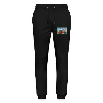 Autista_old_school - Stanley/Stella Unisex Bio Jogginghose Mover  - Schwarz - Vorne - Marisol (170cm) & Nik (191cm)
