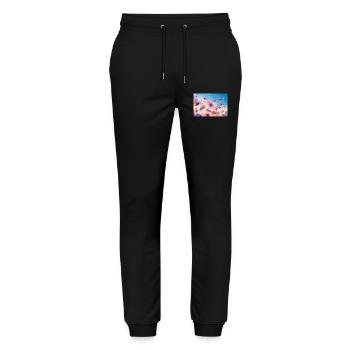 Des fleurs fluides en pastel - Pantalon de jogging bio MOVER Stanley/Stella unisexe - noir - Devant - Marisol (170cm) & Nik (191cm)