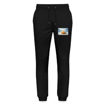 Pine nuts - Stanley/Stella Mover Unisex Organic Jogging Trousers - black - Front - Marisol (170cm) & Nik (191cm)