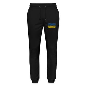Ukraine - Stanley/Stella Unisex Bio Jogginghose Mover  - Schwarz - Vorne - Marisol (170cm) & Nik (191cm)