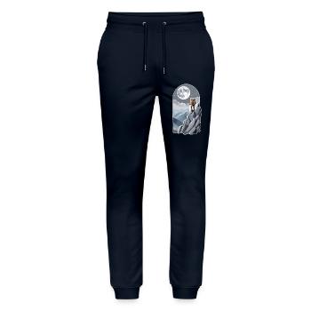 Climbing - Moon - Space - Stanley/Stella Mover Unisex Organic Jogging Trousers - navy - Front - Marisol (170cm) & Nik (191cm)