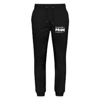LGBTQ Pride Month - Lebe mit Stolz - Stanley/Stella Unisex Bio Jogginghose Mover  - Schwarz - Vorne - Marisol (170cm) & Nik (191cm)