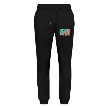 GOOD NEWS Bibelvers Spruch Evangelium - Stanley/Stella Unisex Bio Jogginghose Mover  - Schwarz - Vorne - Marisol (170cm) & Nik (191cm)