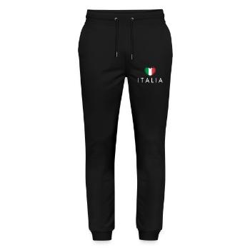 Heart with Italy flag, I love Italy - Stanley/Stella Mover Unisex Organic Jogging Trousers - black - Front - Marisol (170cm) & Nik (191cm)