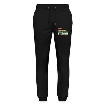 Türk Dayi Uncle. The man. The myth. The legend - Stanley/Stella Mover Unisex Organic Jogging Trousers - black - Front - Marisol (170cm) & Nik (191cm)