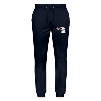 FEHMARN QUI SE LÂCHE DE LA MER Drôle - Pantalon de jogging bio MOVER Stanley/Stella unisexe - marine - Devant - Marisol (170cm) & Nik (191cm)