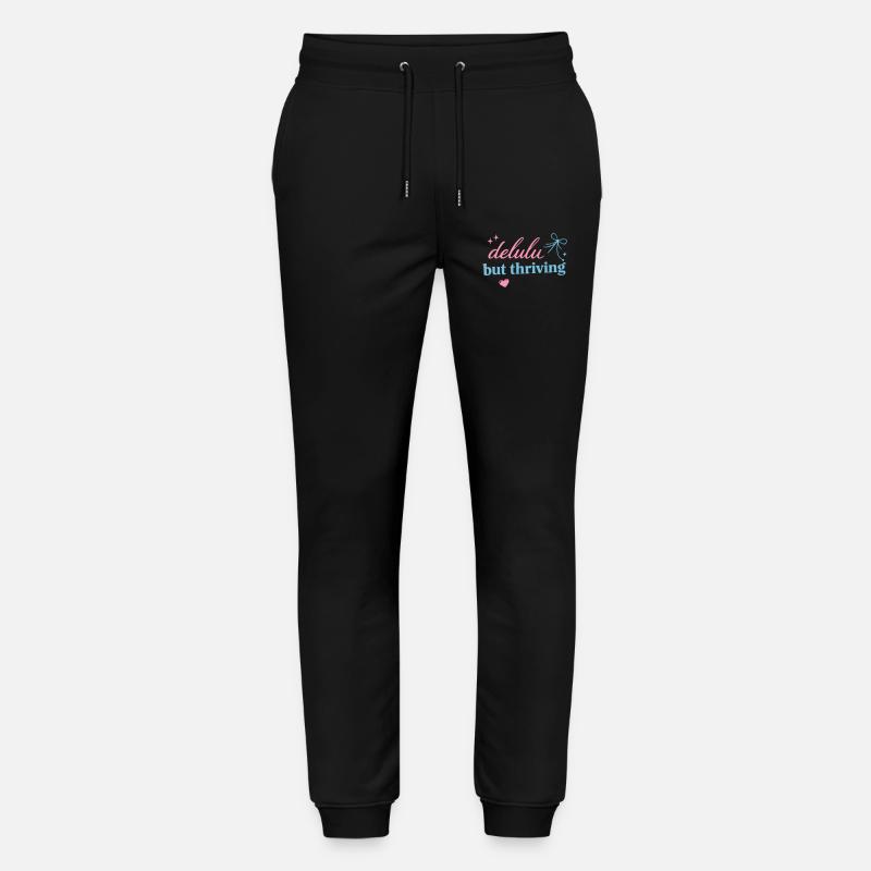 Delhu Thriving Script Logo - Stanley/Stella Mover Unisex Organic Jogging Trousers - black