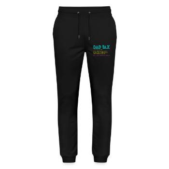 Papa-Steuer-Snack-Regel - Stanley/Stella Unisex Bio Jogginghose Mover  - Schwarz - Vorne - Marisol (170cm) & Nik (191cm)
