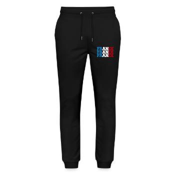 France Frankreich - Stanley/Stella Unisex Bio Jogginghose Mover  - Schwarz - Vorne - Marisol (170cm) & Nik (191cm)