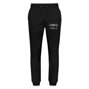 Running is What I Do - Stanley/Stella Mover Unisex Organic Jogging Trousers - black - Front - Marisol (170cm) & Nik (191cm)