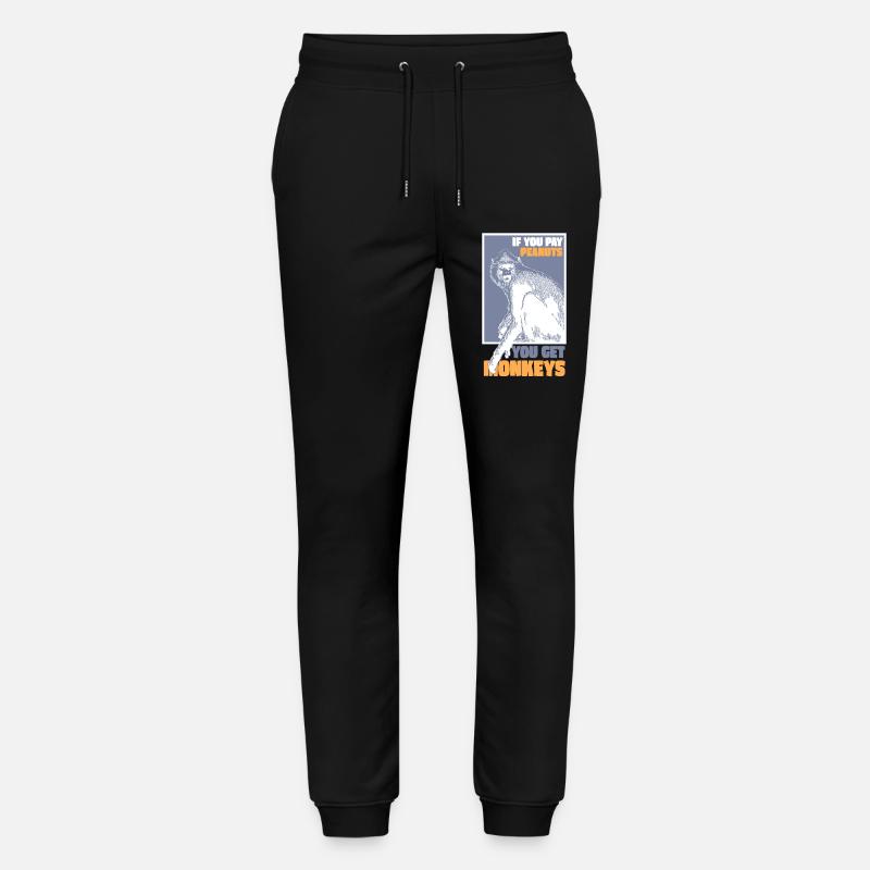 Monkeys for Peanuts - Stanley/Stella Unisex Bio Jogginghose Mover  - Schwarz
