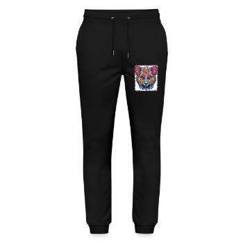 Geek Present Idea City Pun Australia Cadeau - Pantalon de jogging bio MOVER Stanley/Stella unisexe - noir - Devant - Marisol (170cm) & Nik (191cm)