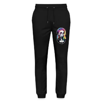 Halloween - Rock & Regenbogen - Stanley/Stella Unisex Bio Jogginghose Mover  - Schwarz - Vorne - Marisol (170cm) & Nik (191cm)