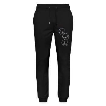 funny humor emotional healing birthday present - Stanley/Stella Mover Unisex Organic Jogging Trousers - black - Front - Marisol (170cm) & Nik (191cm)