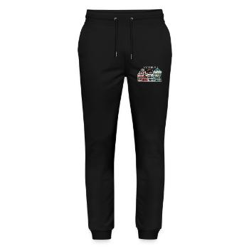 Cottbus Altmarkt, Einfach schön! Brandenburg - Stanley/Stella Unisex Bio Jogginghose Mover  - Schwarz - Vorne - Marisol (170cm) & Nik (191cm)