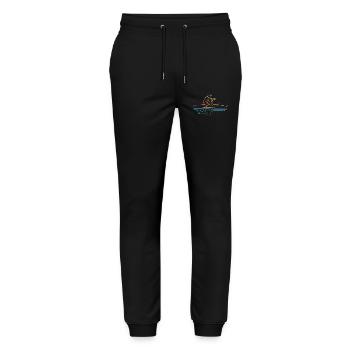 Rowing Steamwave - Stanley/Stella Mover Unisex Organic Jogging Trousers - black - Front - Marisol (170cm) & Nik (191cm)