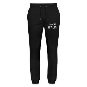 I love Italy, Italian pride - Stanley/Stella Mover Unisex Organic Jogging Trousers - black - Front - Marisol (170cm) & Nik (191cm)