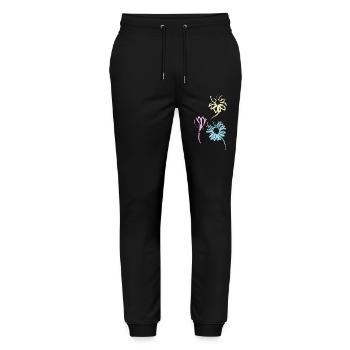 Colorful Flowers of Friendship - Stanley/Stella Mover Unisex Organic Jogging Trousers - black - Front - Marisol (170cm) & Nik (191cm)