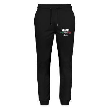 Naples - Stanley/Stella Mover Unisex Organic Jogging Trousers - black - Front - Marisol (170cm) & Nik (191cm)