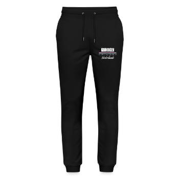 Groningen - Stanley/Stella Mover Unisex Organic Jogging Trousers - black - Front - Marisol (170cm) & Nik (191cm)