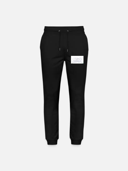Abstract Paint Swirl Sketch - Stanley/Stella Mover Unisex Organic Jogging Trousers - black