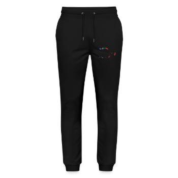 Maluku T Shirt RMS - Stanley/Stella Mover Unisex Organic Jogging Trousers - black - Front - Marisol (170cm) & Nik (191cm)