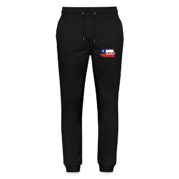 Chile Flag / Gift National Flag - Stanley/Stella Mover Unisex Organic Jogging Trousers - black - Front - Marisol (170cm) & Nik (191cm)